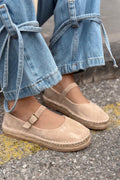 Marena Beige Genuine Suede Women's Espadrille