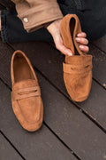 Orvino Women's Loafer Tan Suede