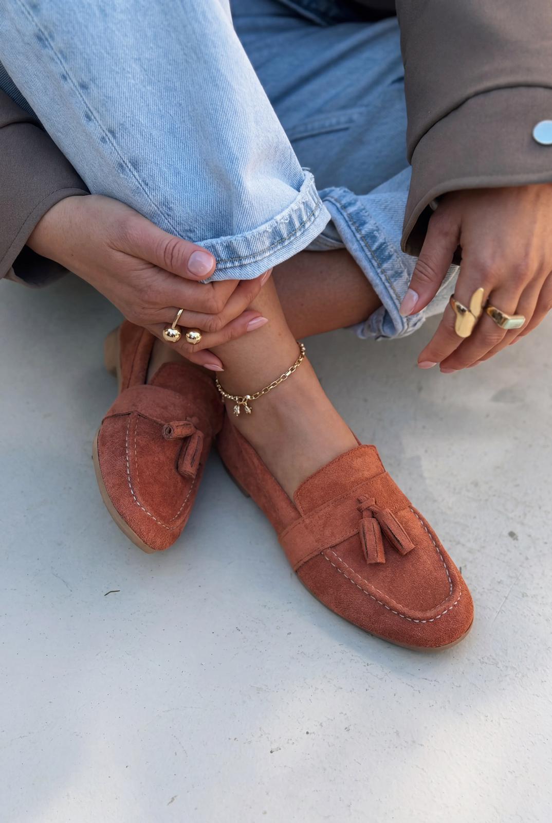 Olena Women's Loafer Brick Suede