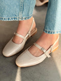 Minor Beige Patent Faux Leather Women's Mary Jane