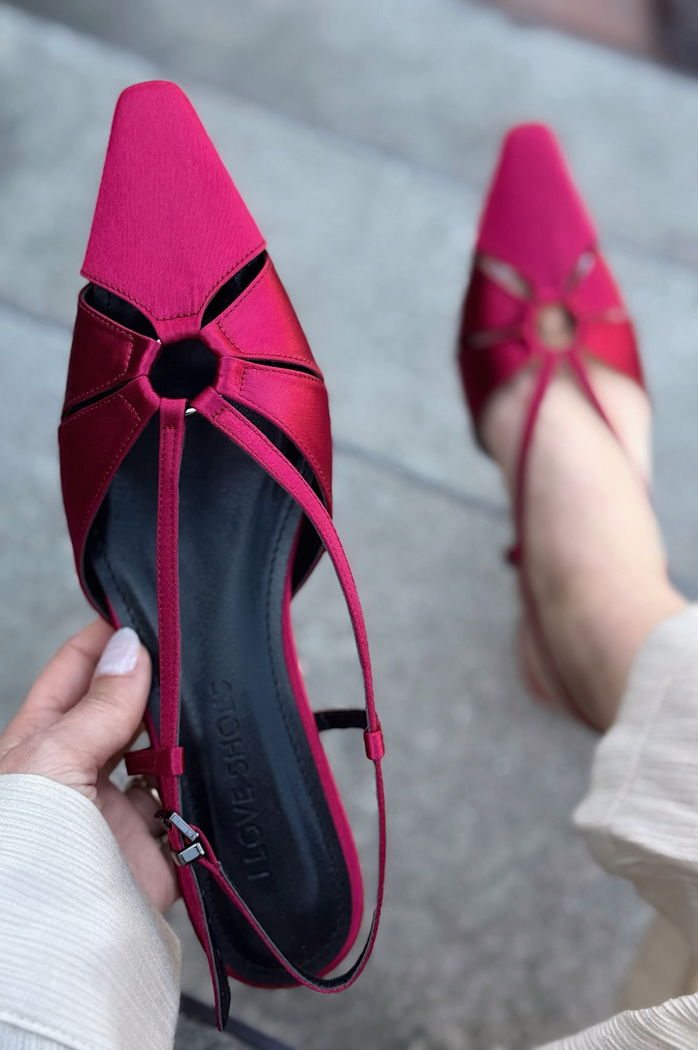 Ozeras Bordeaux Satin Women's Stilettos
