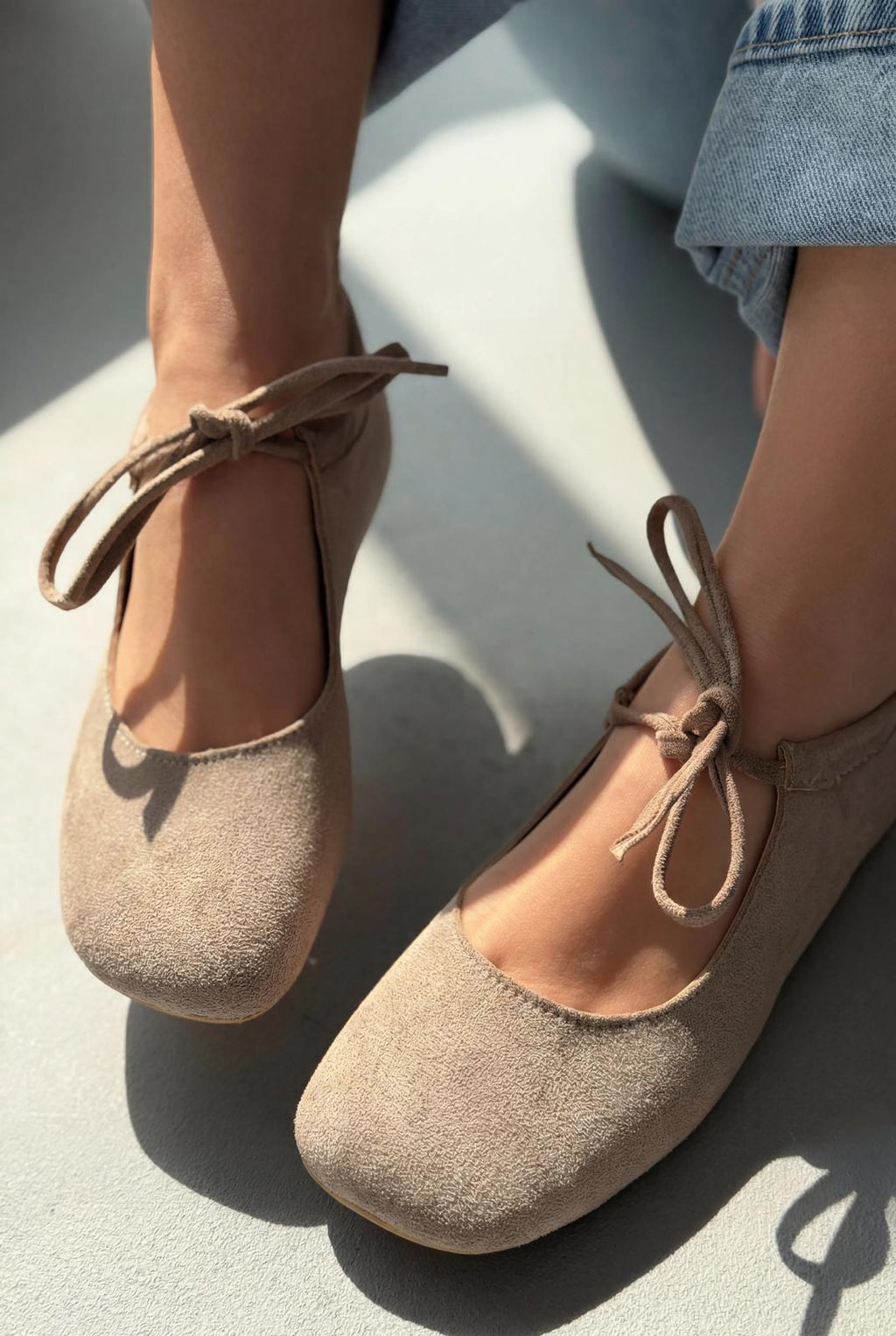 Belith Taupe Suede Women's Flats