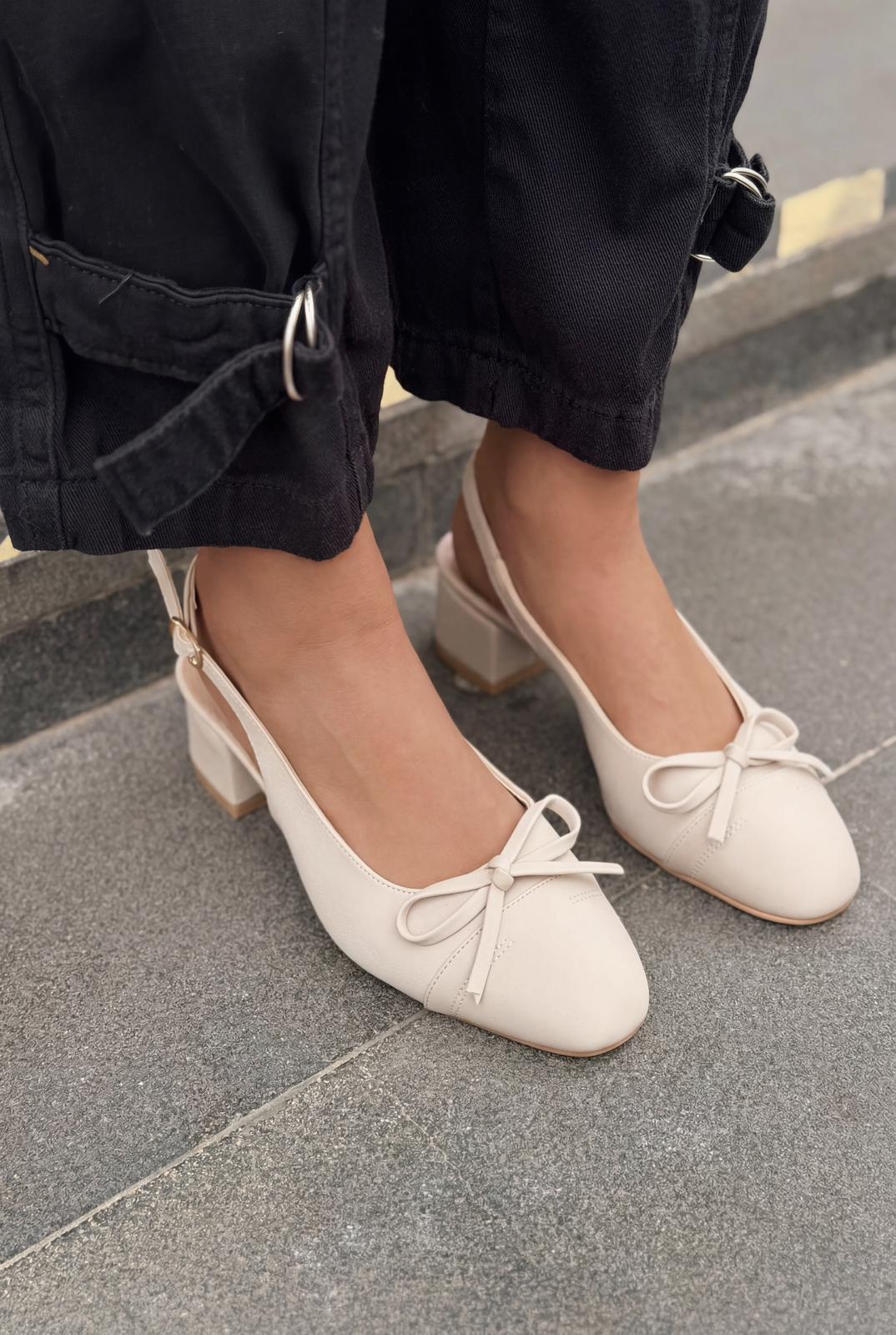 Rivka Beige Satin Women's Mary Jane