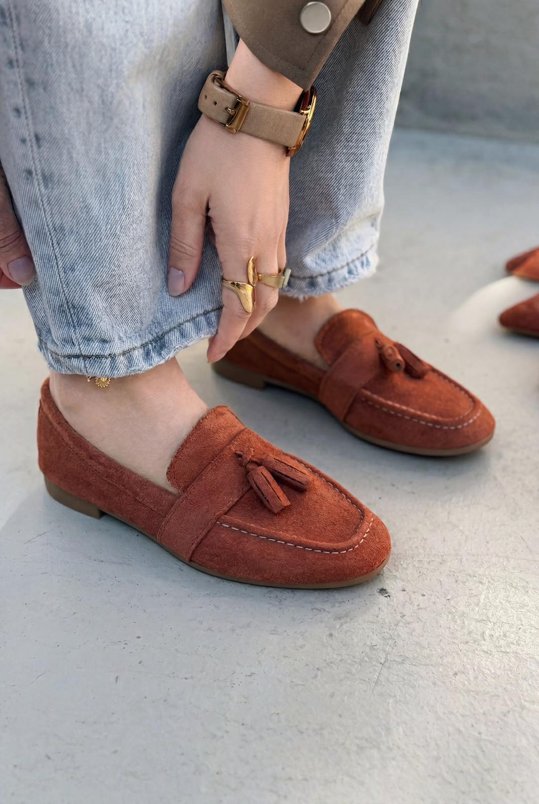 Olena Women's Loafer Brick Suede
