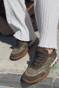 Romine Khaki Parachute Fabric Women's Sneakers