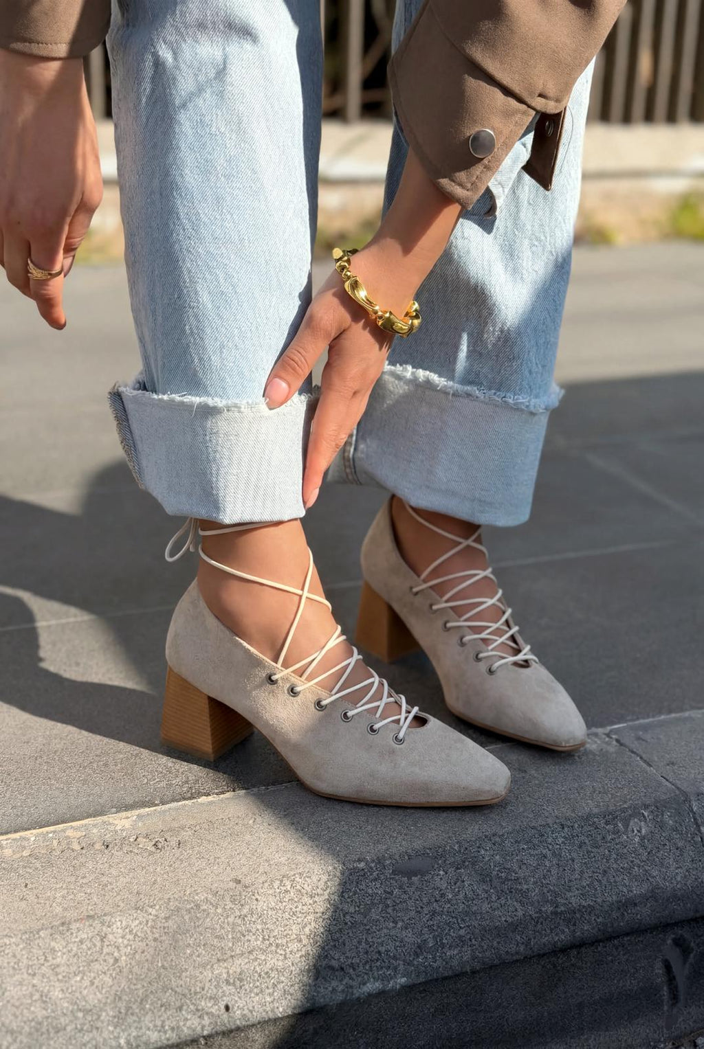 Temora Beige Suede Women's Pumps