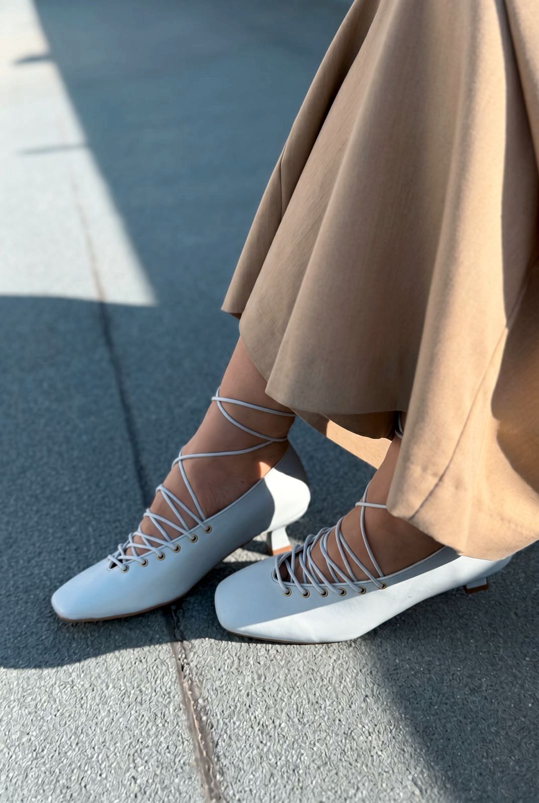 Sernis Baby Blue Faux Leather Women's Pumps