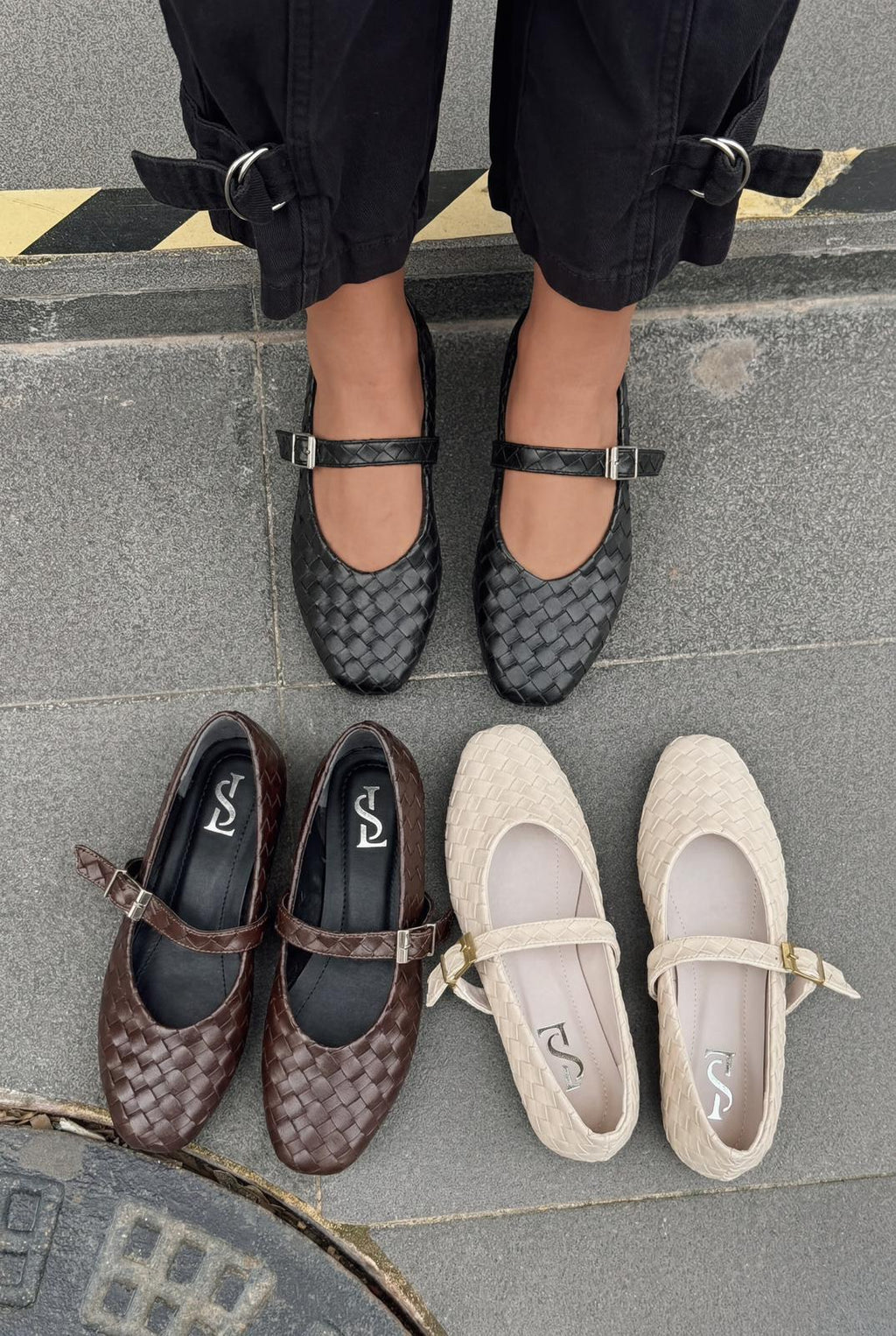 Vespera Dark Brown Faux Leather Women's Flats