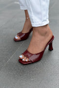Arinor Burgundy Patent Faux Leather Women's Pumps