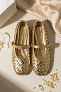 Roselle Gold Patent Faux Leather Women's Flats