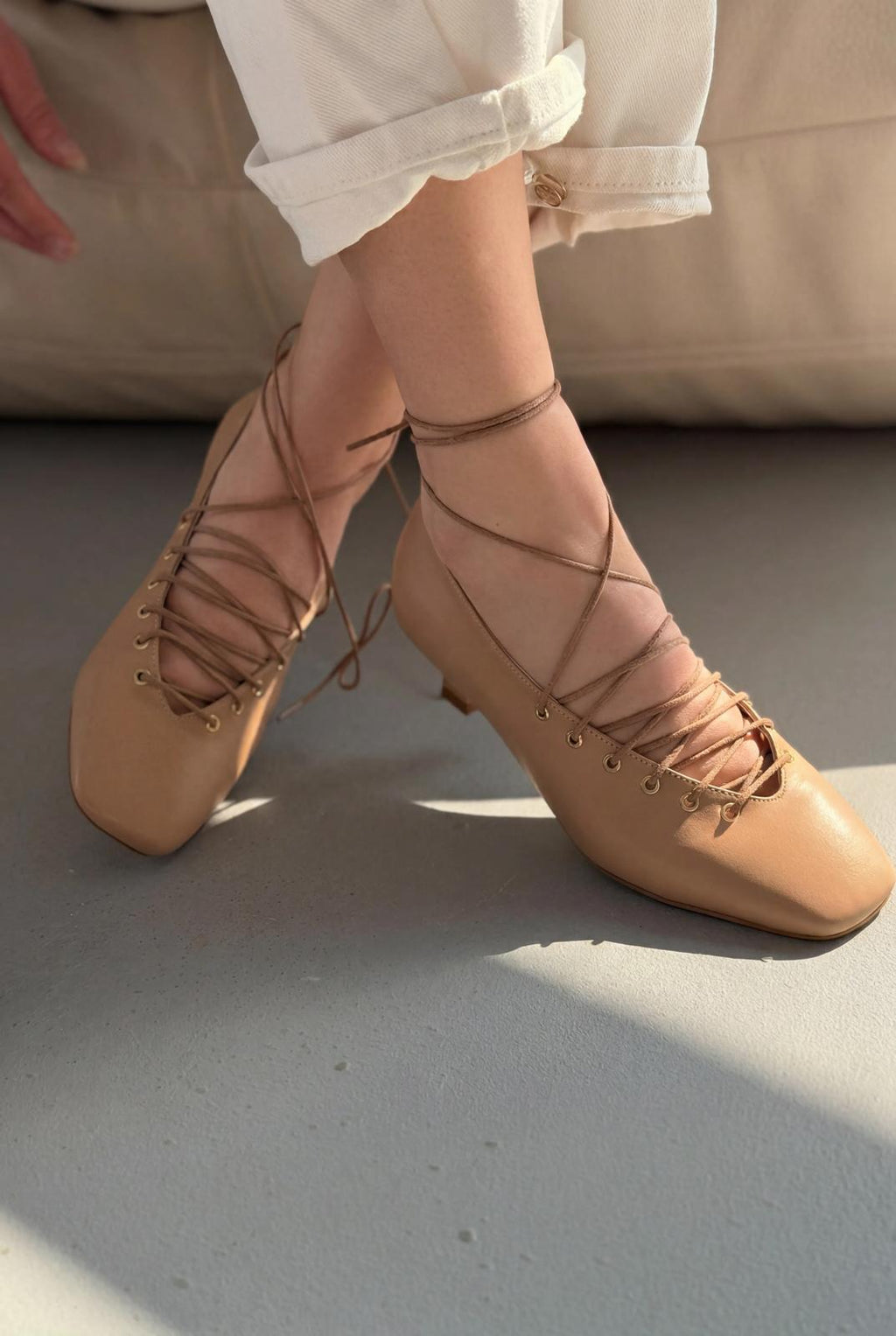 Sernis Nude Faux Leather Women's Pumps