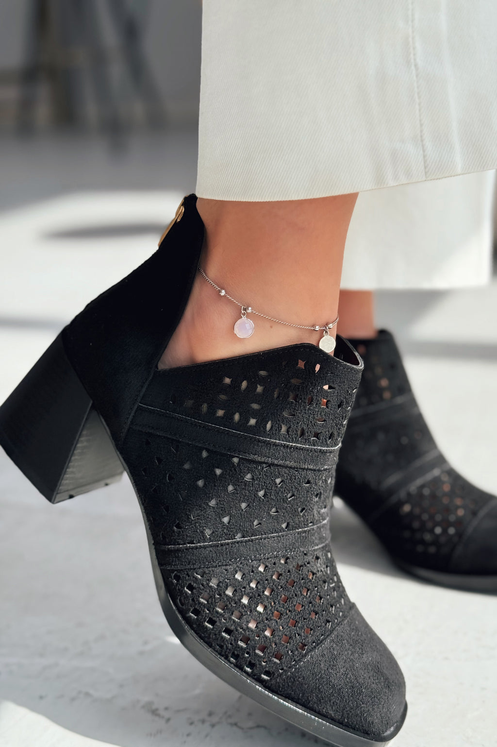 Zayron Black Suede Women's Summer Cowboy Boots