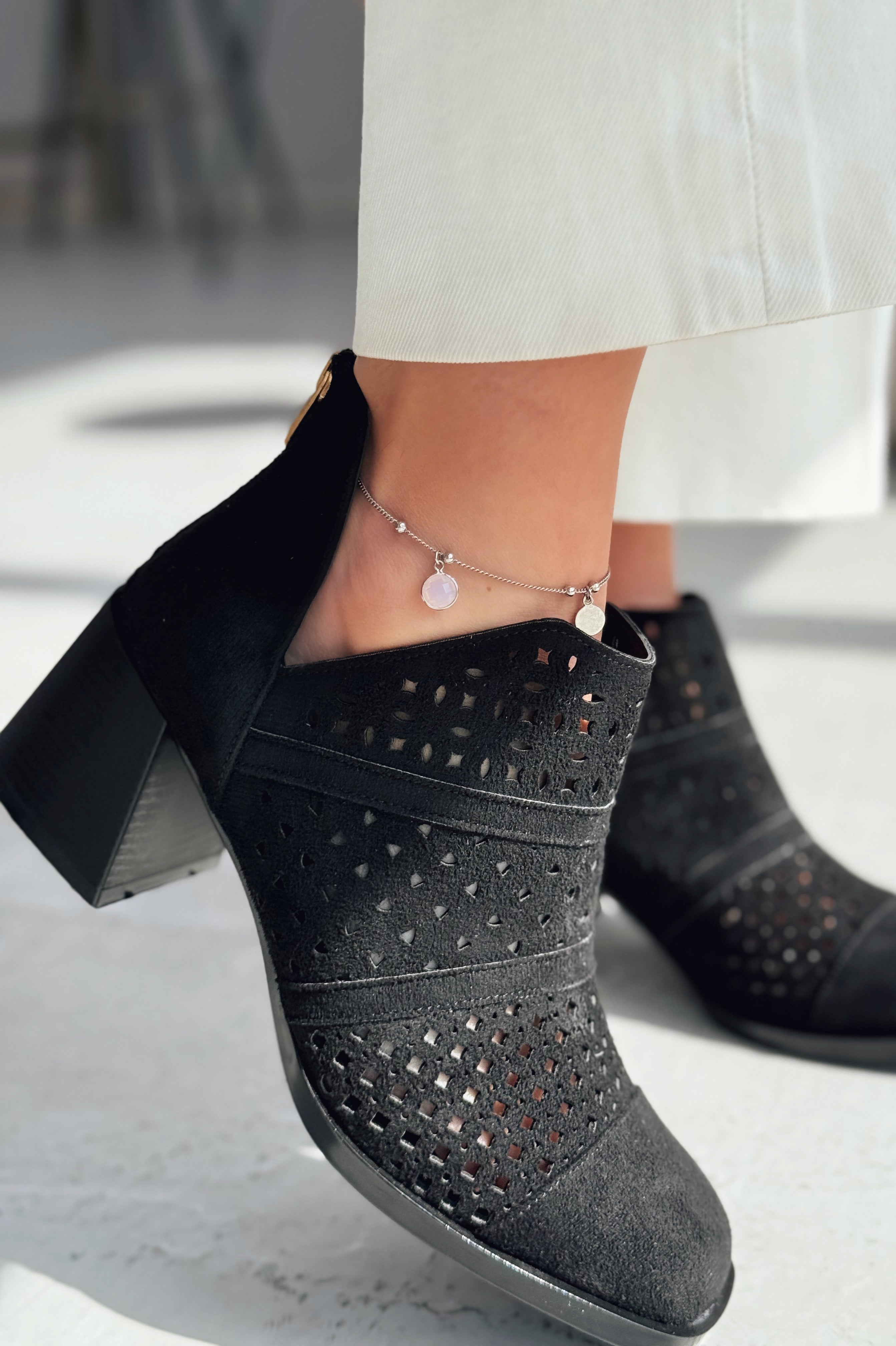 Zayron Black Suede Women's Summer Cowboy Boots