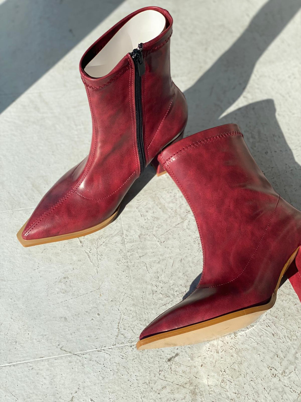 Selvora Bordeaux Faux Leather Women's Boots
