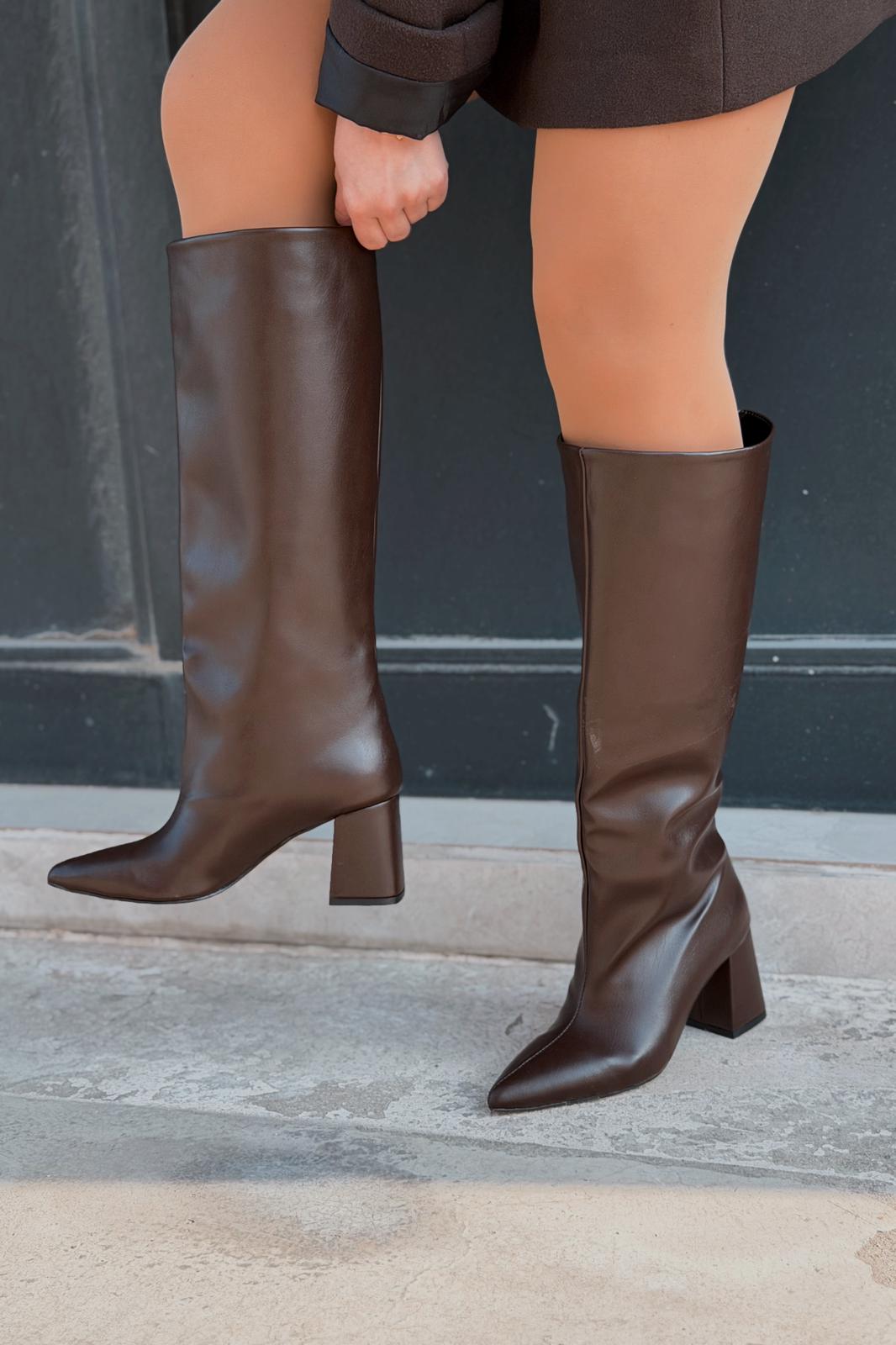 Jarlene Women's Pumps Boots Light Brown Faux Leather