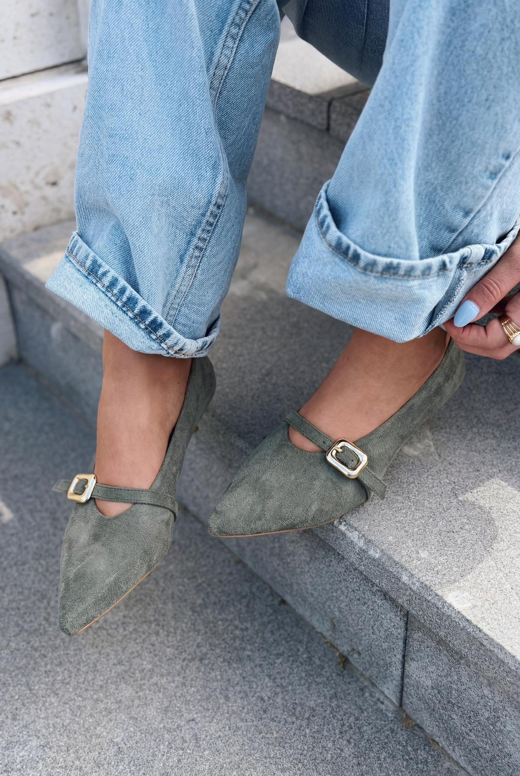 Karden Khaki Suede Women's Stilettos