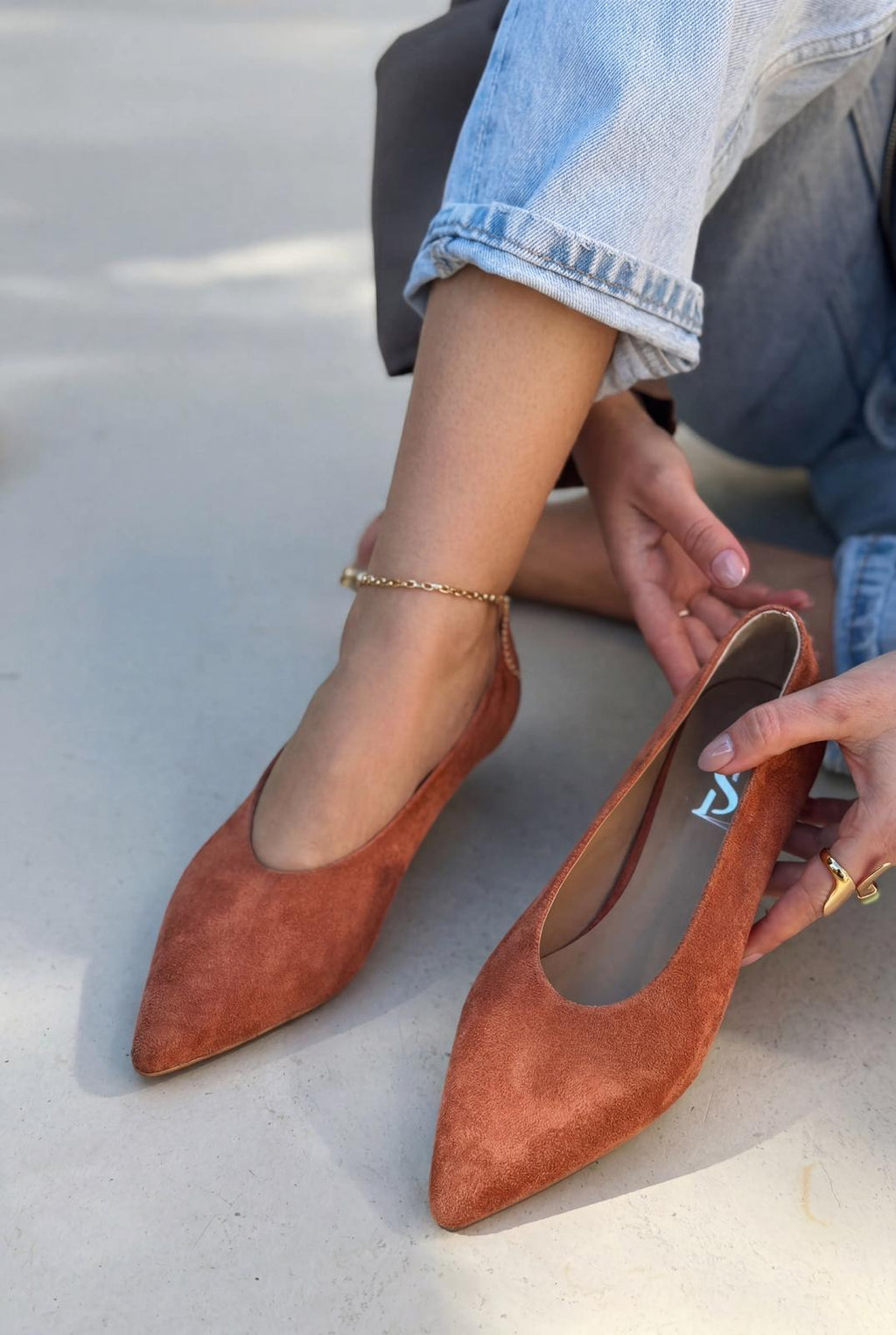 Seranis Tan Suede Women's Stilettos