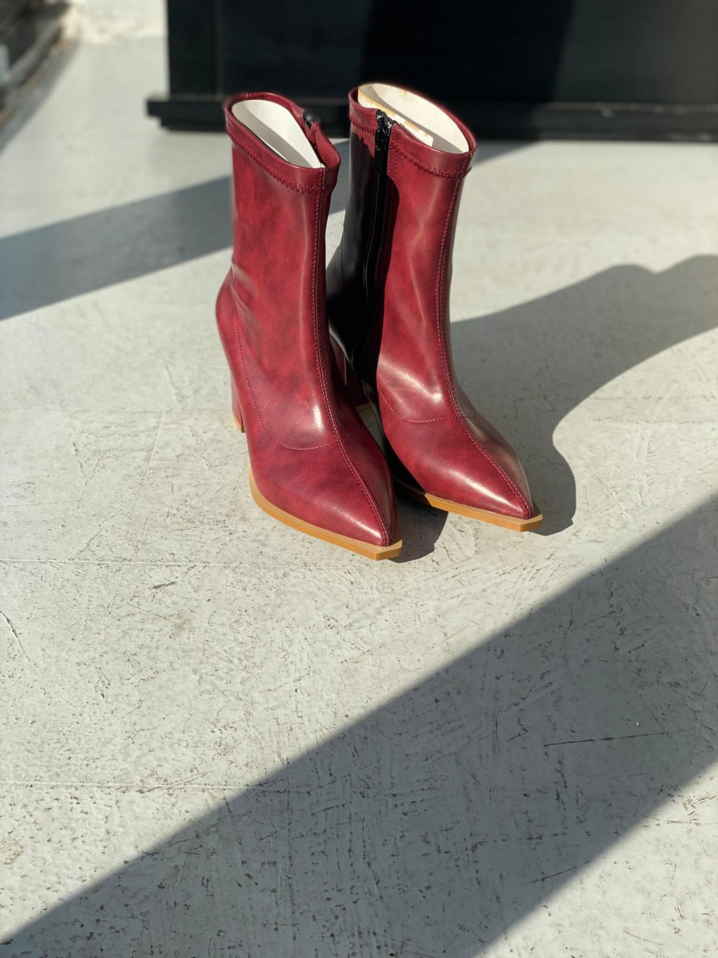 Selvora Bordeaux Faux Leather Women's Boots
