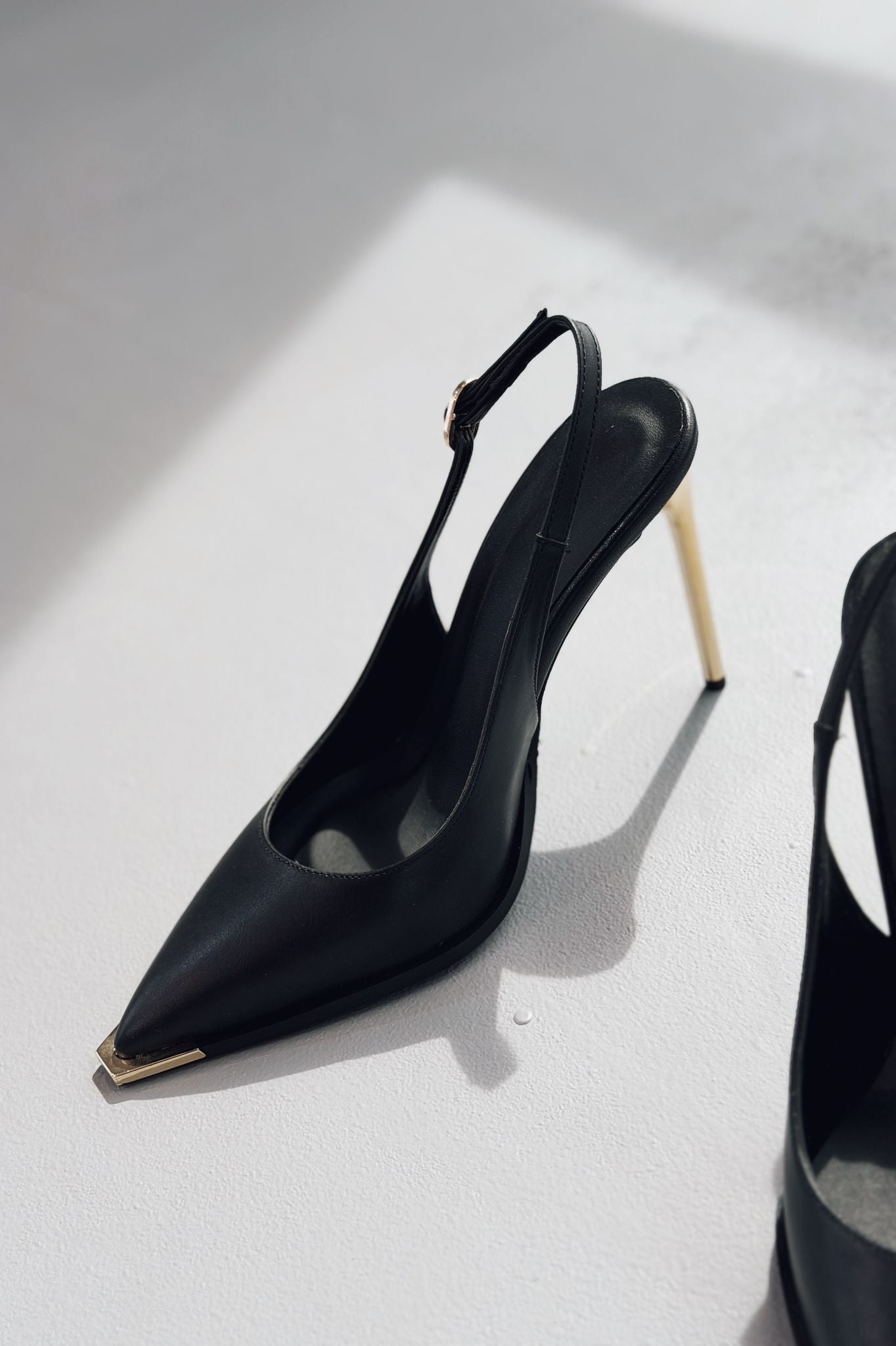 Noris Black Faux Leather Women's Stilettos