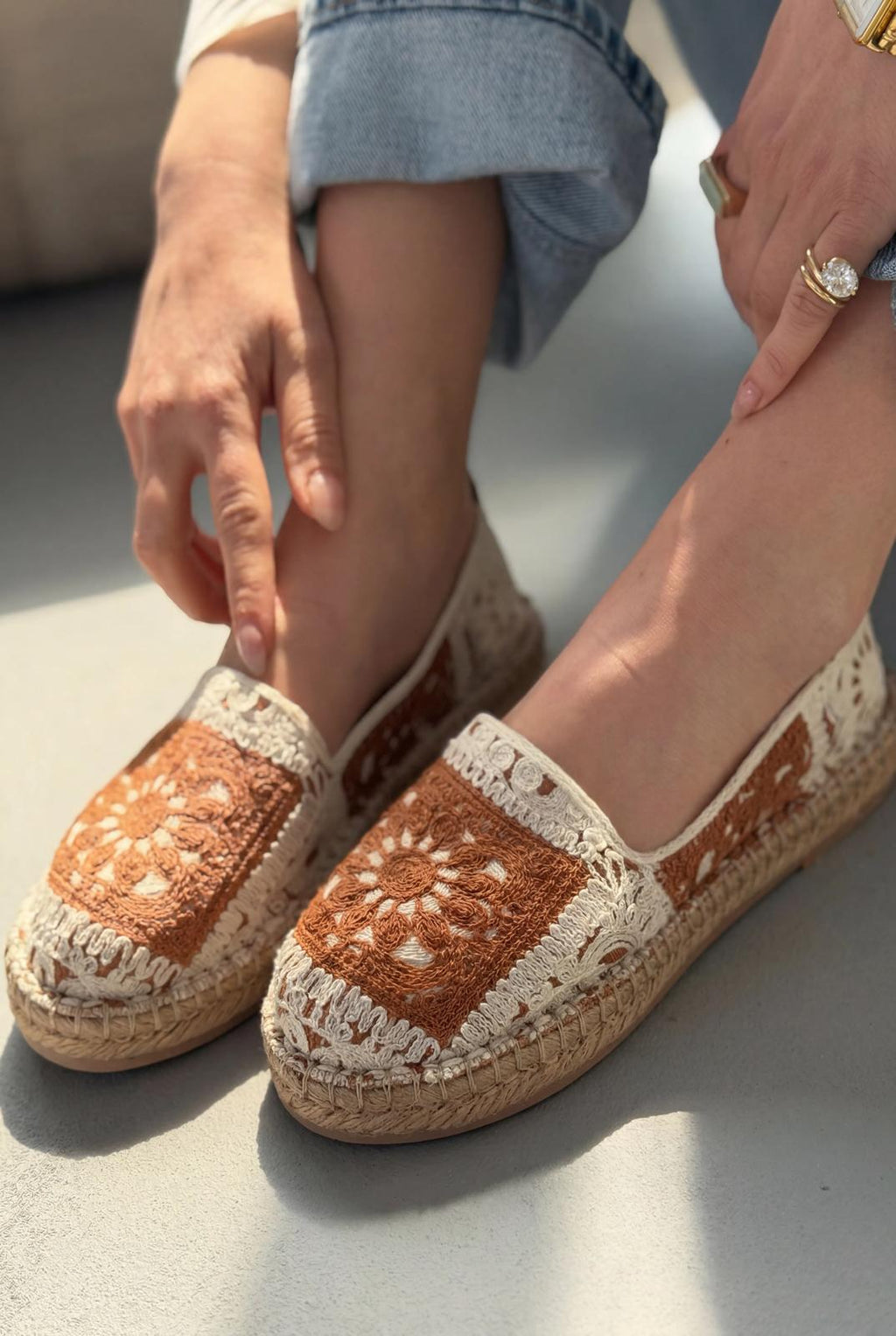 Linera Tan Women's Espadrille Loafers