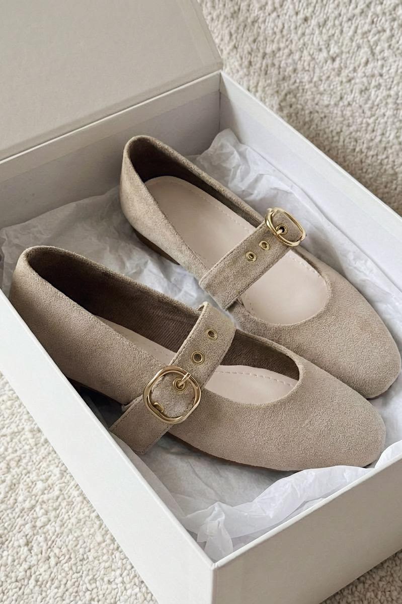 Dexor Beige Suede Women's Flats
