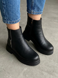 Talvera Black Faux Leather Women's Boots