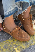 Brion Tan Suede Women's Oxford Shoes