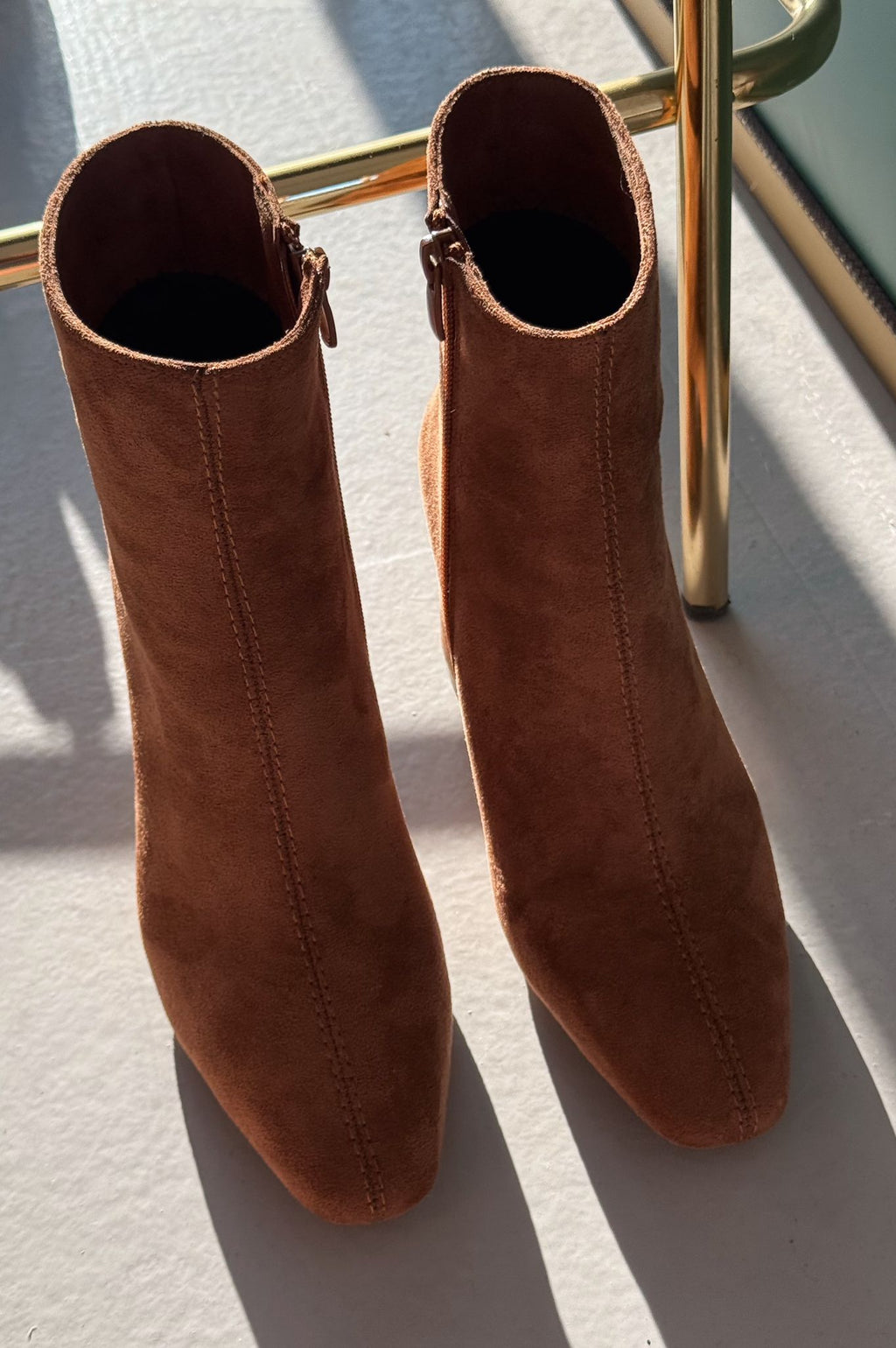 Larsew Suede Tan High Heel Women's Boots