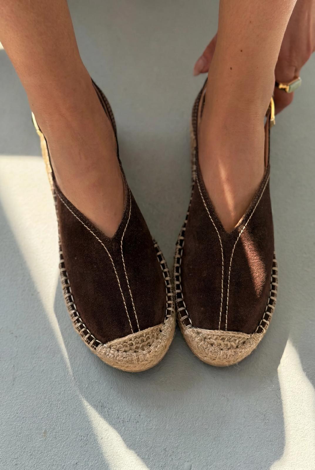 Orveth Light Brown Genuine Suede Women's Espadrille