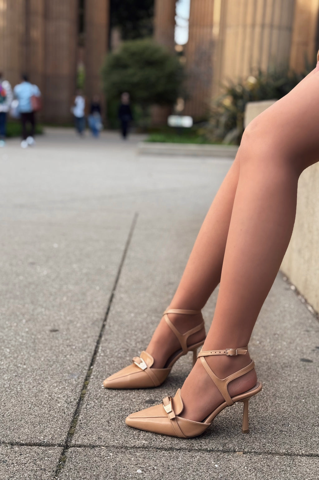 Vorno Nude Faux Leather Women's Stiletto
