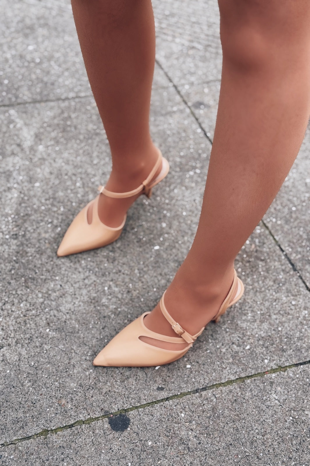 Flamor Nude Faux Leather Women's Stilettos