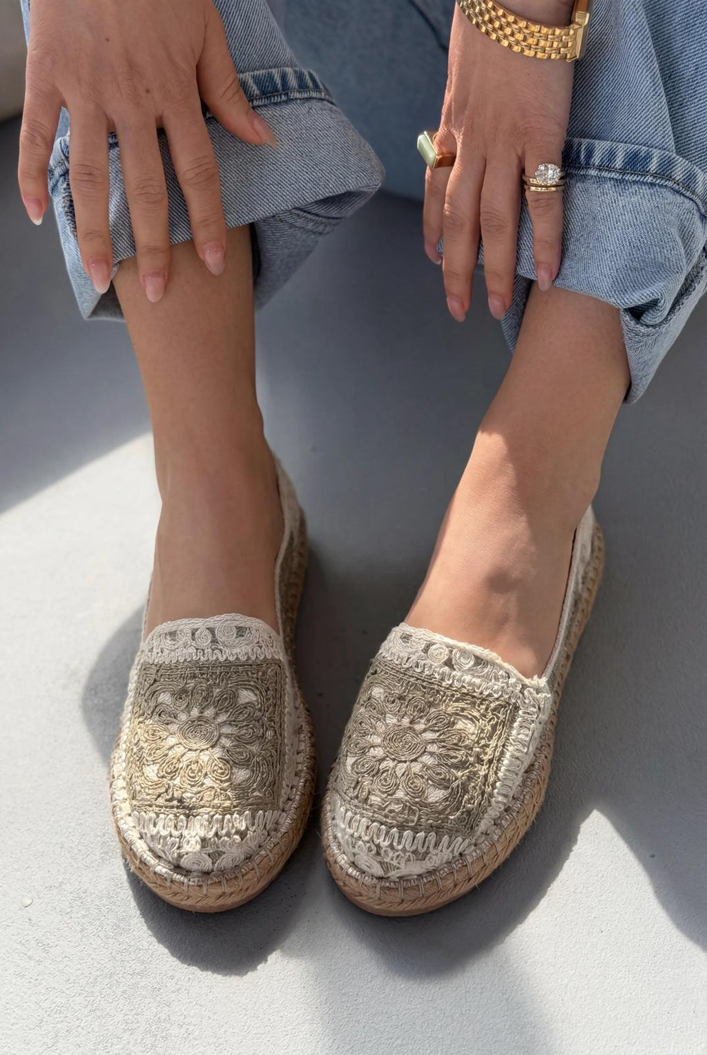 Linera Khaki Women's Espadrille Loafers