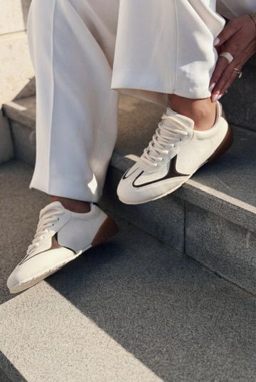 Rosven Taupe Faux Leather Women's Sneakers