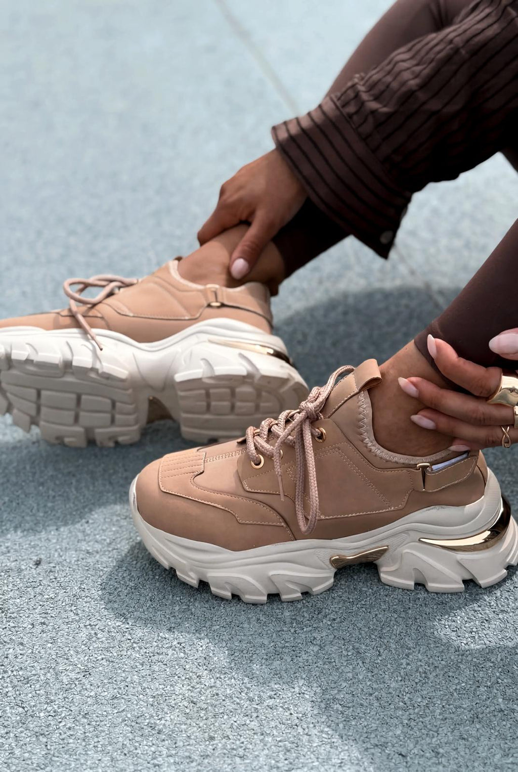 Delorin Beige Women's Sneakers