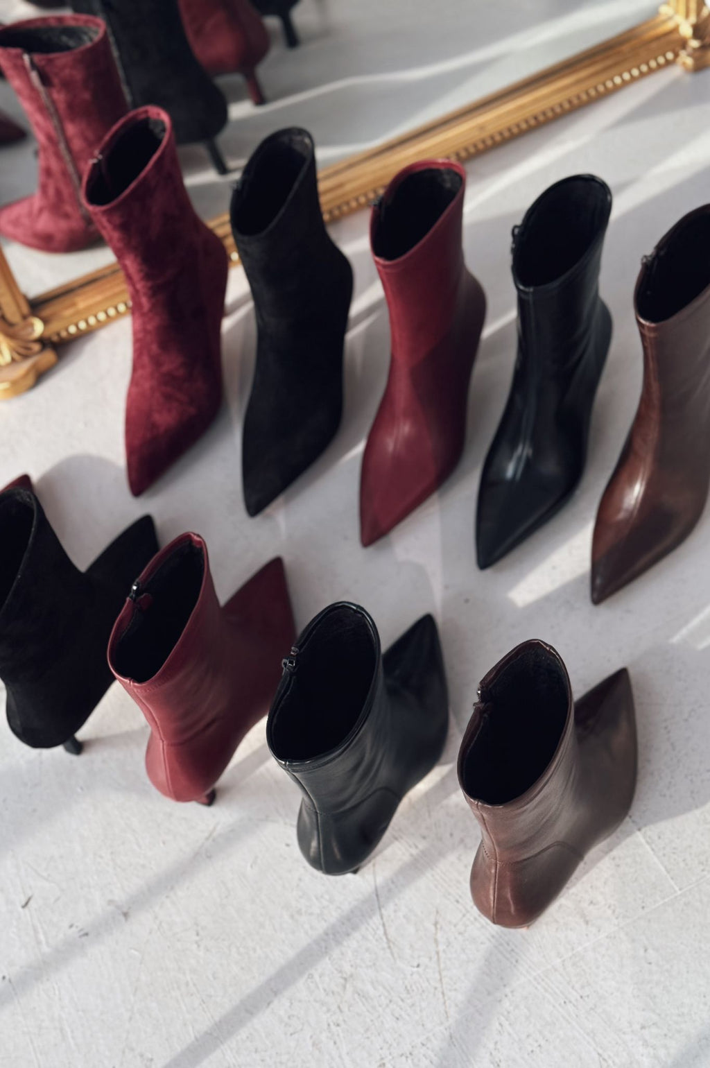 Orvex Black Suede Slim Heel Women's Boots