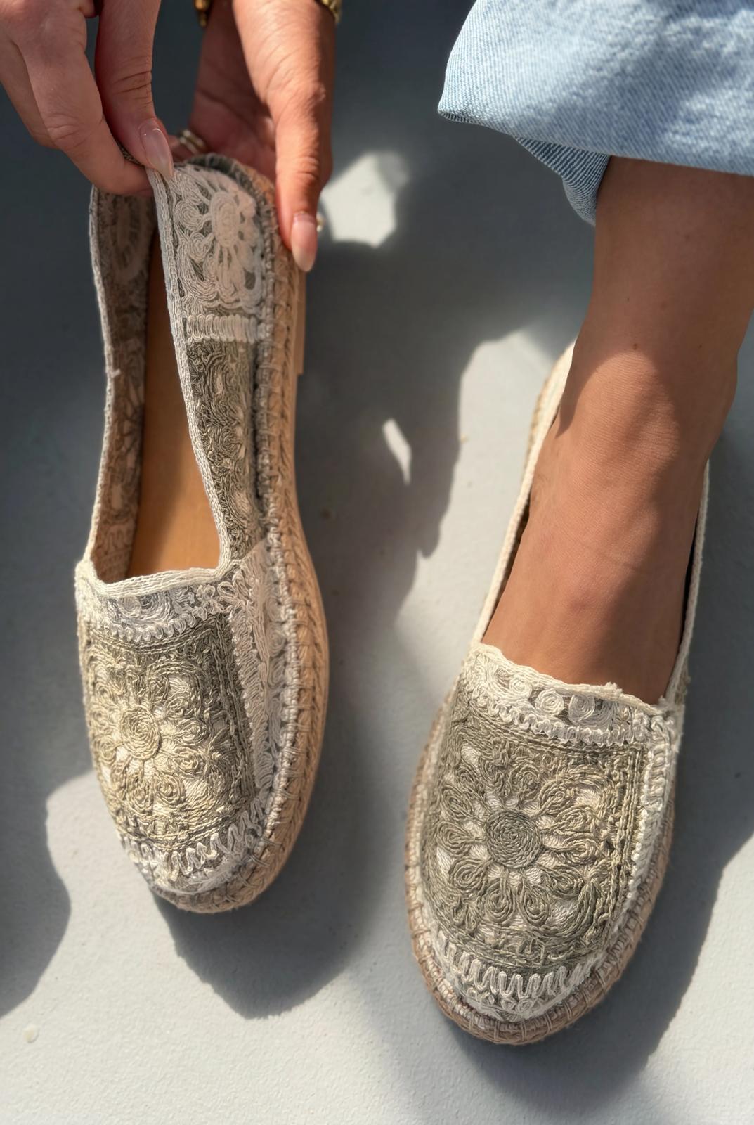 Linera Khaki Women's Espadrille Loafers