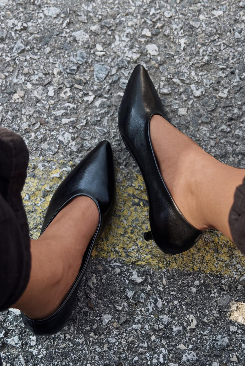Seranis Black Faux Leather Women's Stilettos
