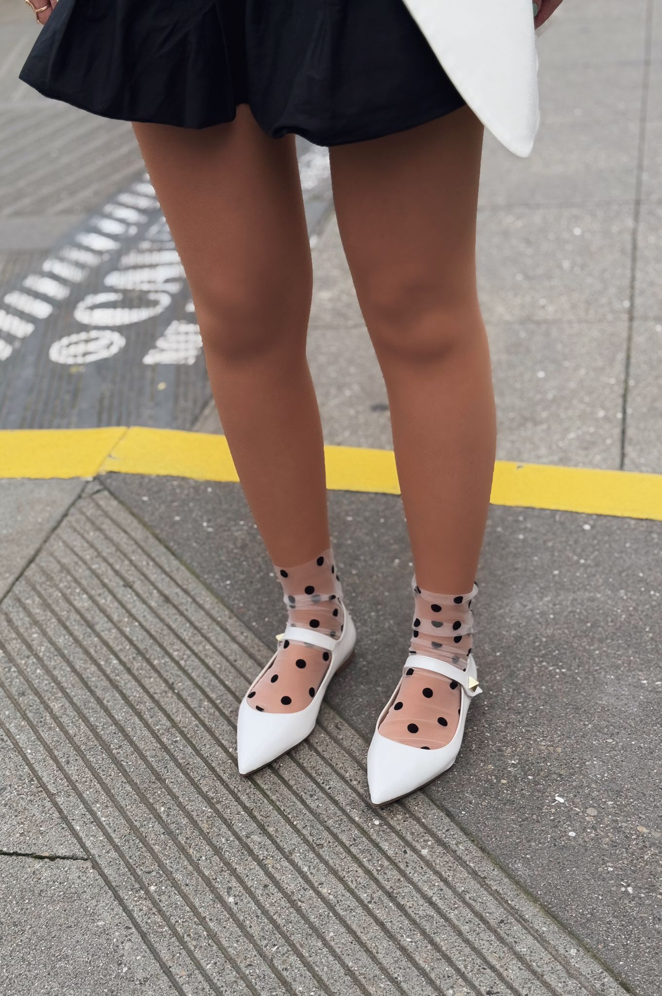 Brano White Faux Leather Women's Pointed Toe Flats