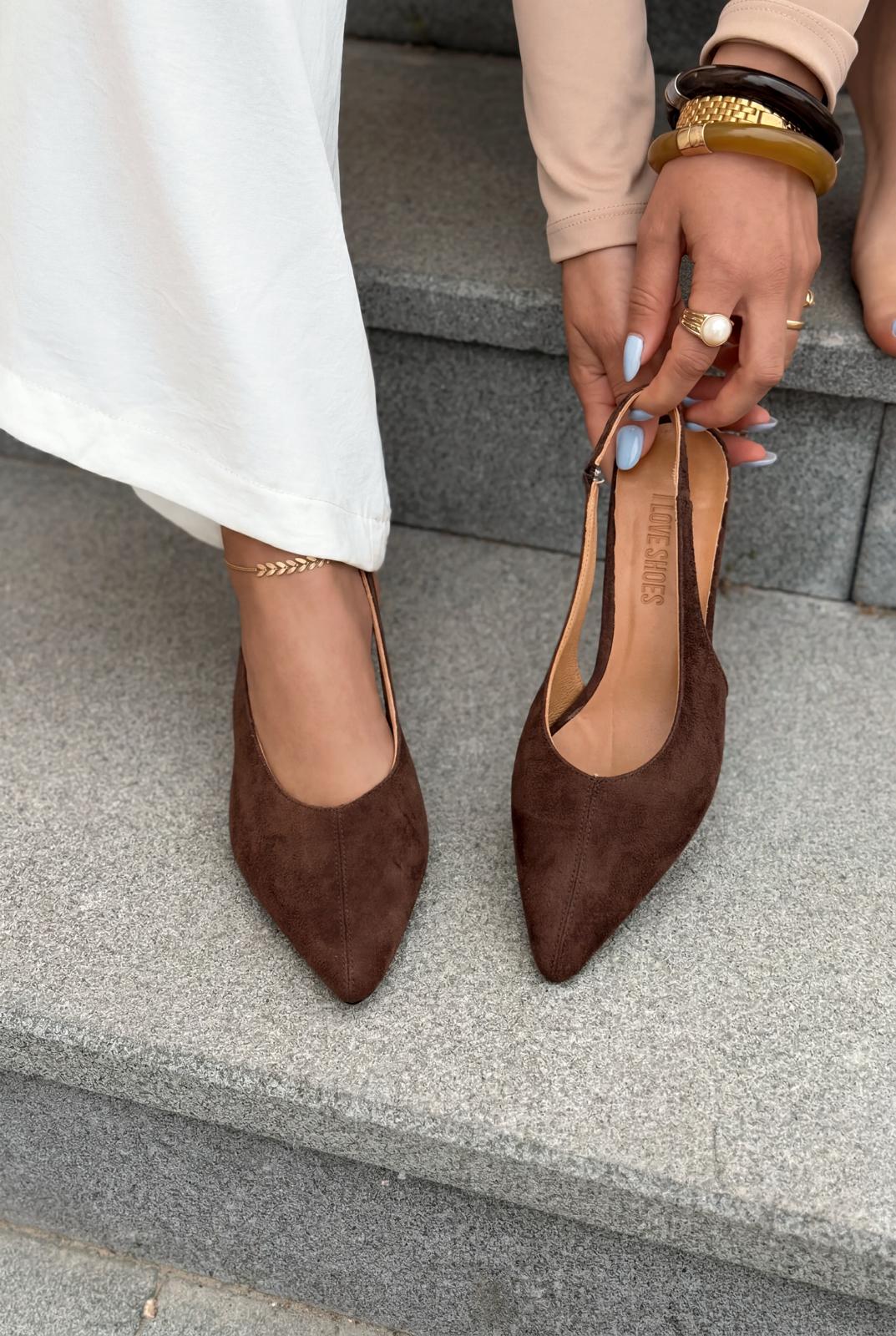 Selor Light Brown Suede Genuine Leather Women's Stilettos