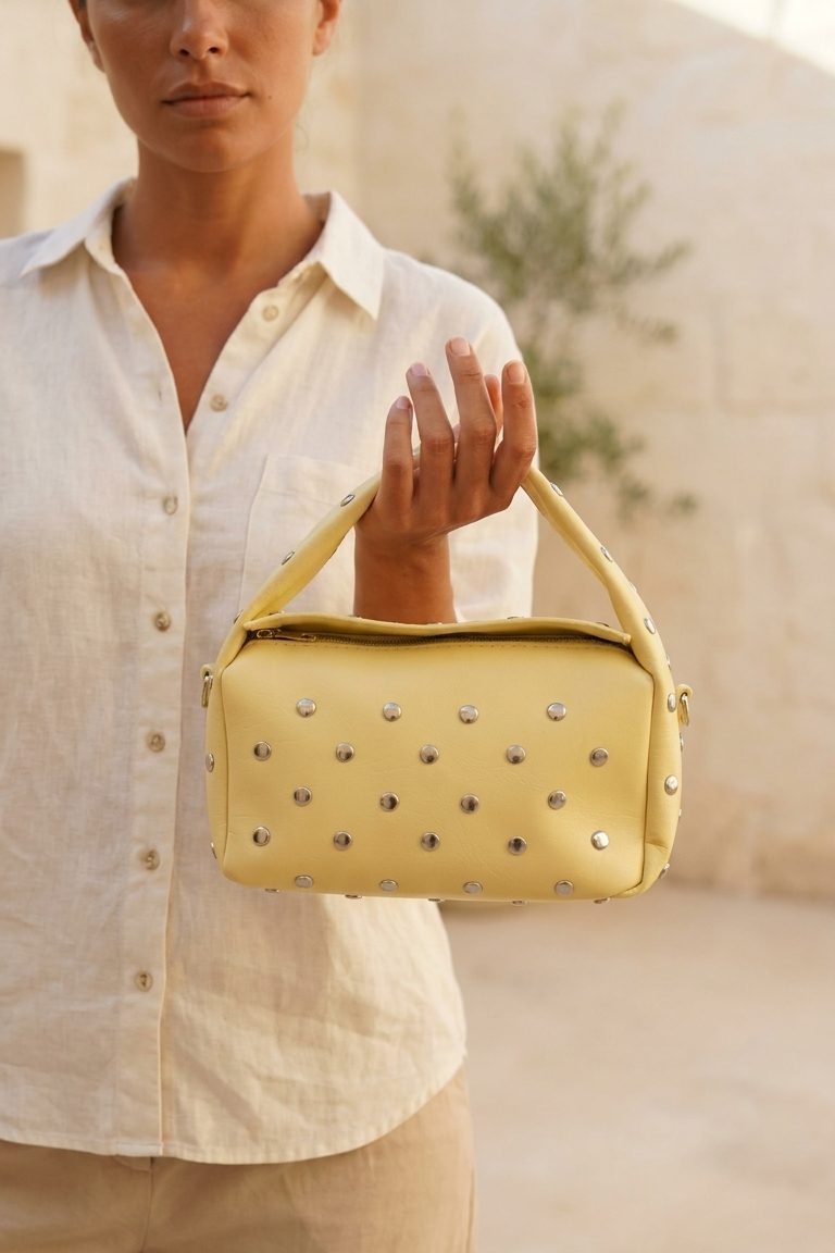 Morten Yellow Faux Leather Women's Crossbody Bag