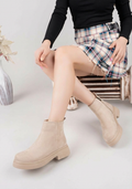 Sorvella Beige Suede Women's Boots