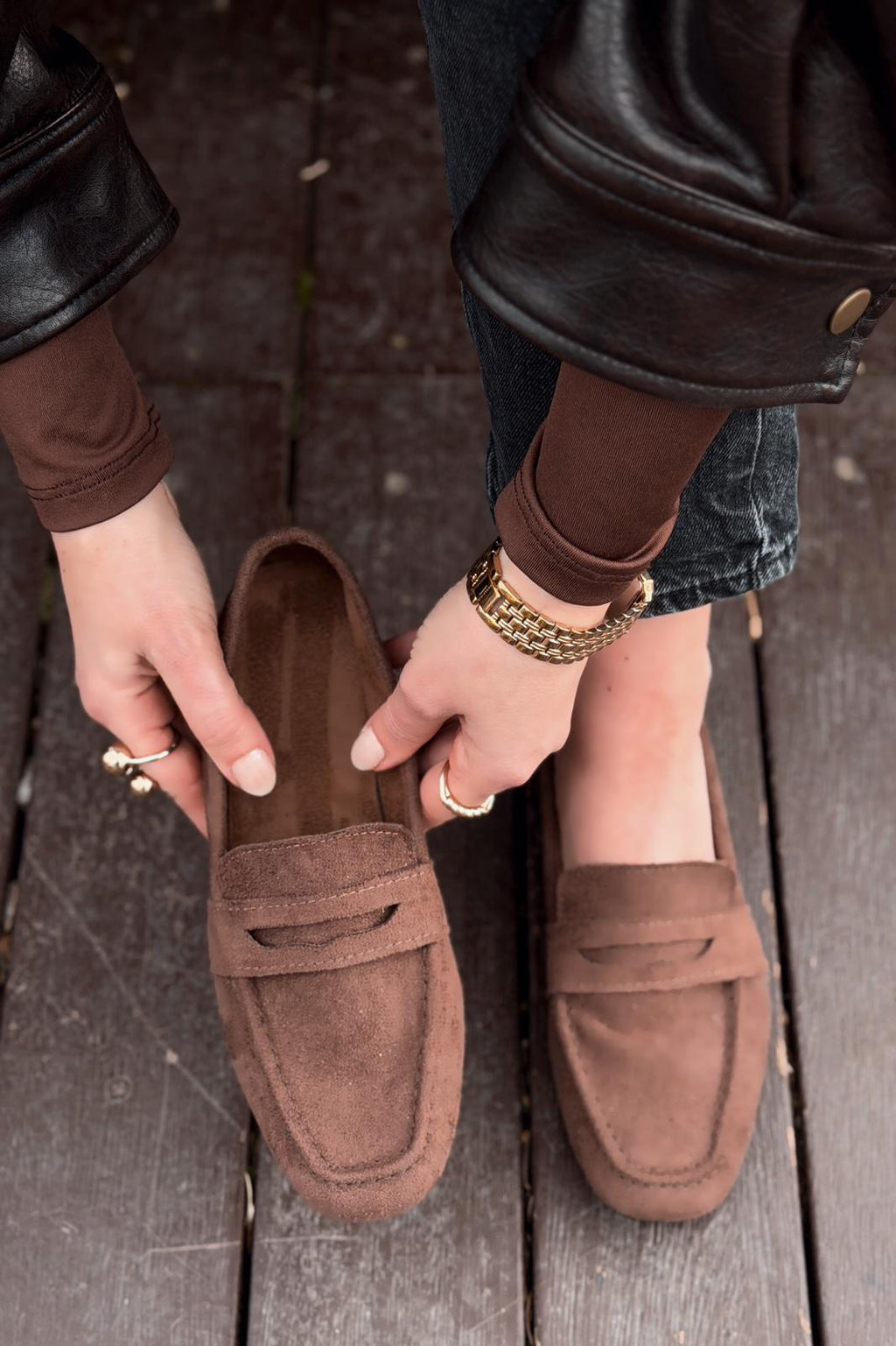 Orvino Light Brown Suede Women's Loafers