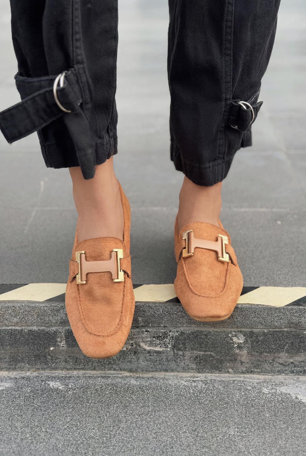 Elara Tan Suede Women's Loafers