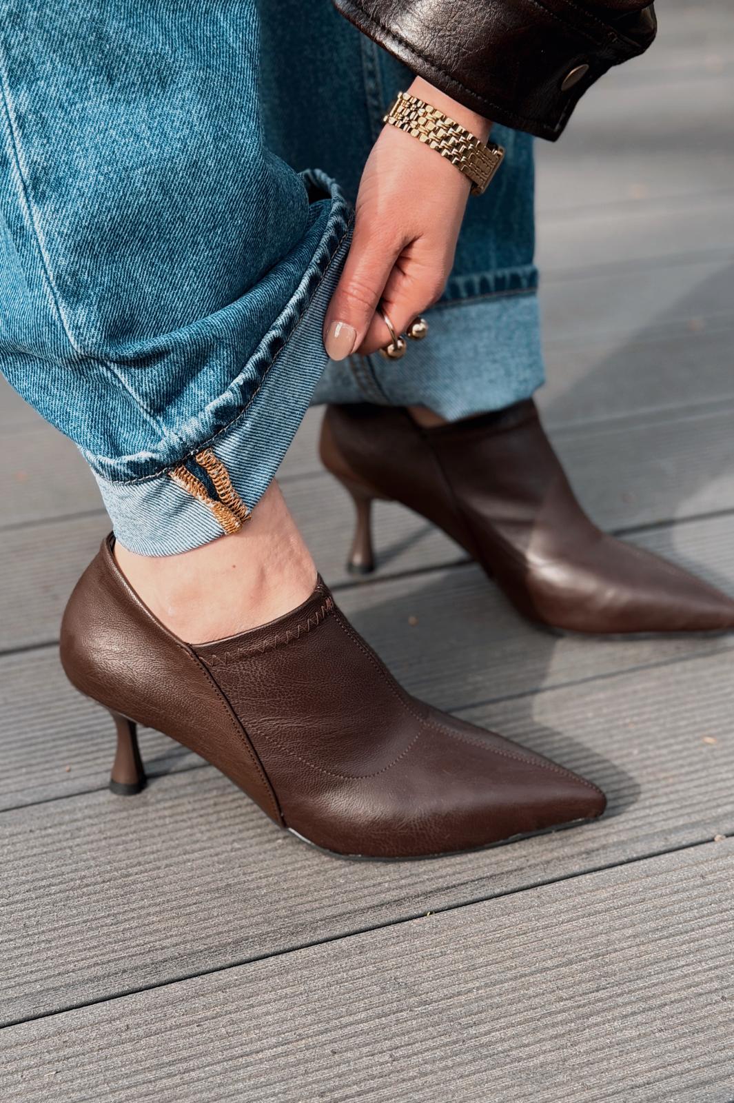 Olia Taupe Faux Leather Women's Pumps